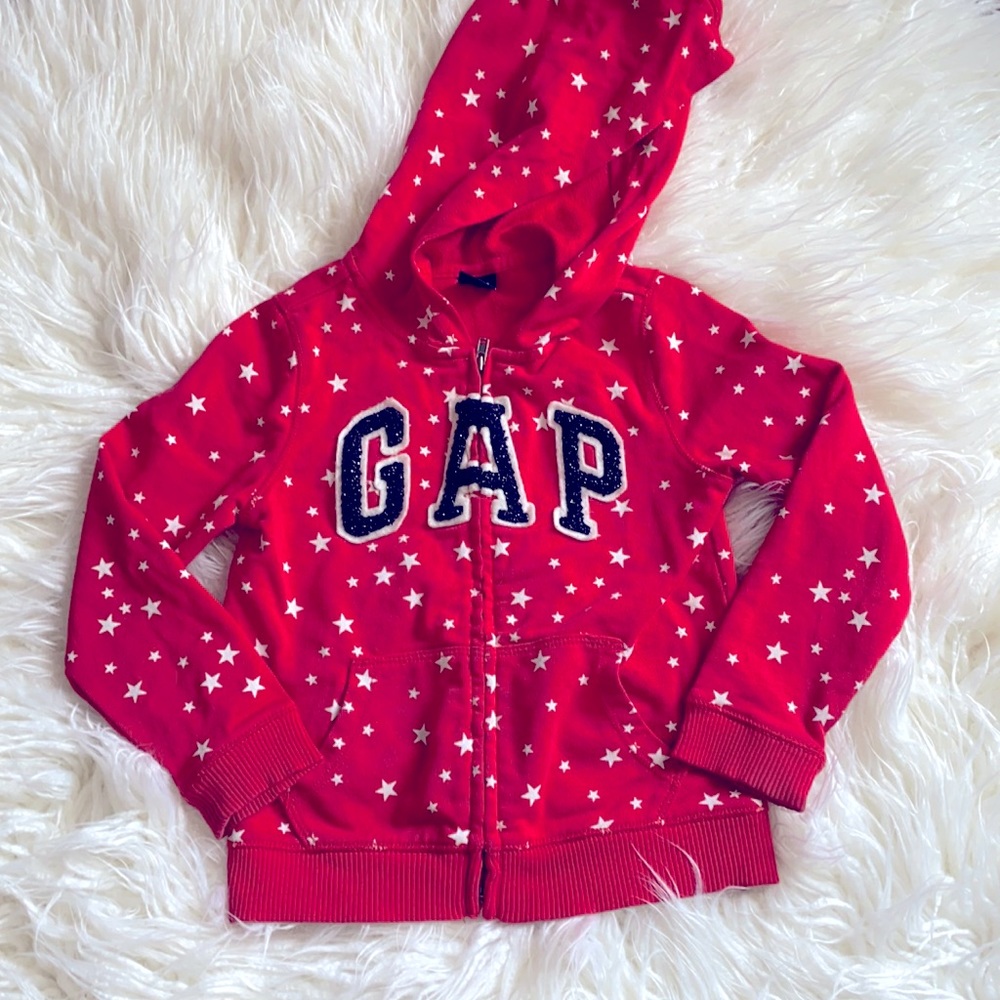 Gap zip front hooded sweatshirt size 4 girls